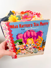 Load image into Gallery viewer, “Mad Hatter’s Tea Party” vintage Alice in Wonderland children’s book handmade journal