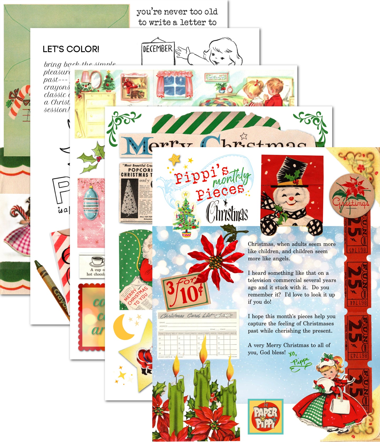 Pippi's Pieces: Christmas Edition digital download printable