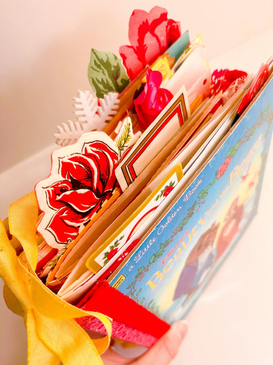 “Beauty & the Beast” vintage children’s book handmade journal