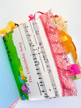 Load image into Gallery viewer, “Mad Hatter’s Tea Party” vintage Alice in Wonderland children’s book handmade journal