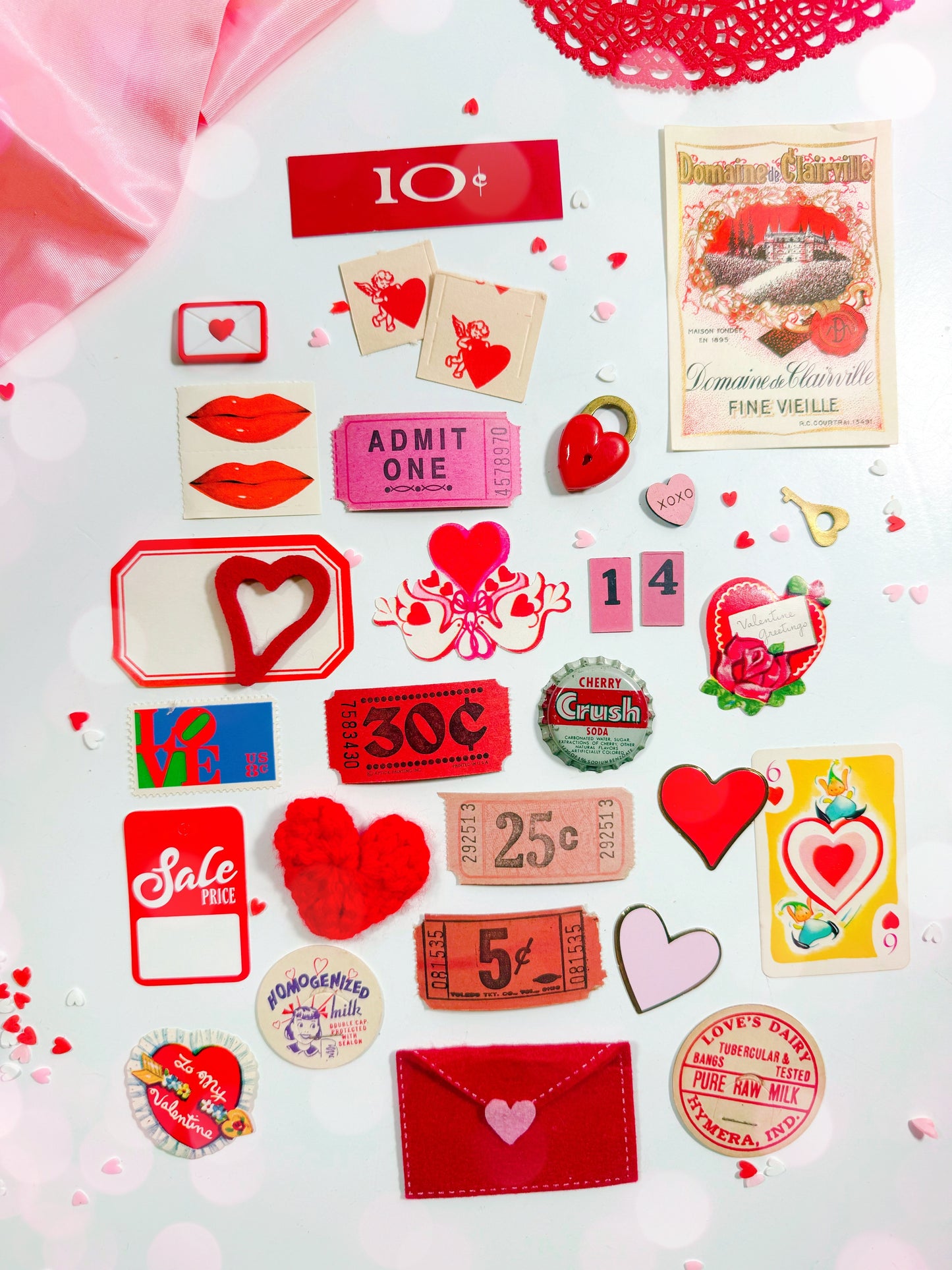 Vintage children’s card game Valentine trinket boxes