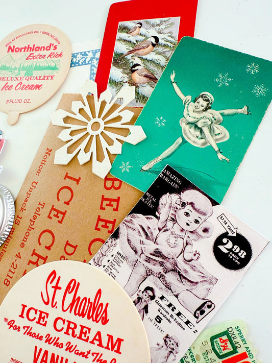 Updated! “Skater’s Waltz” vintage Christmas ephemera collection