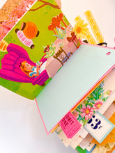 Load image into Gallery viewer, “Mad Hatter’s Tea Party” vintage Alice in Wonderland children’s book handmade journal