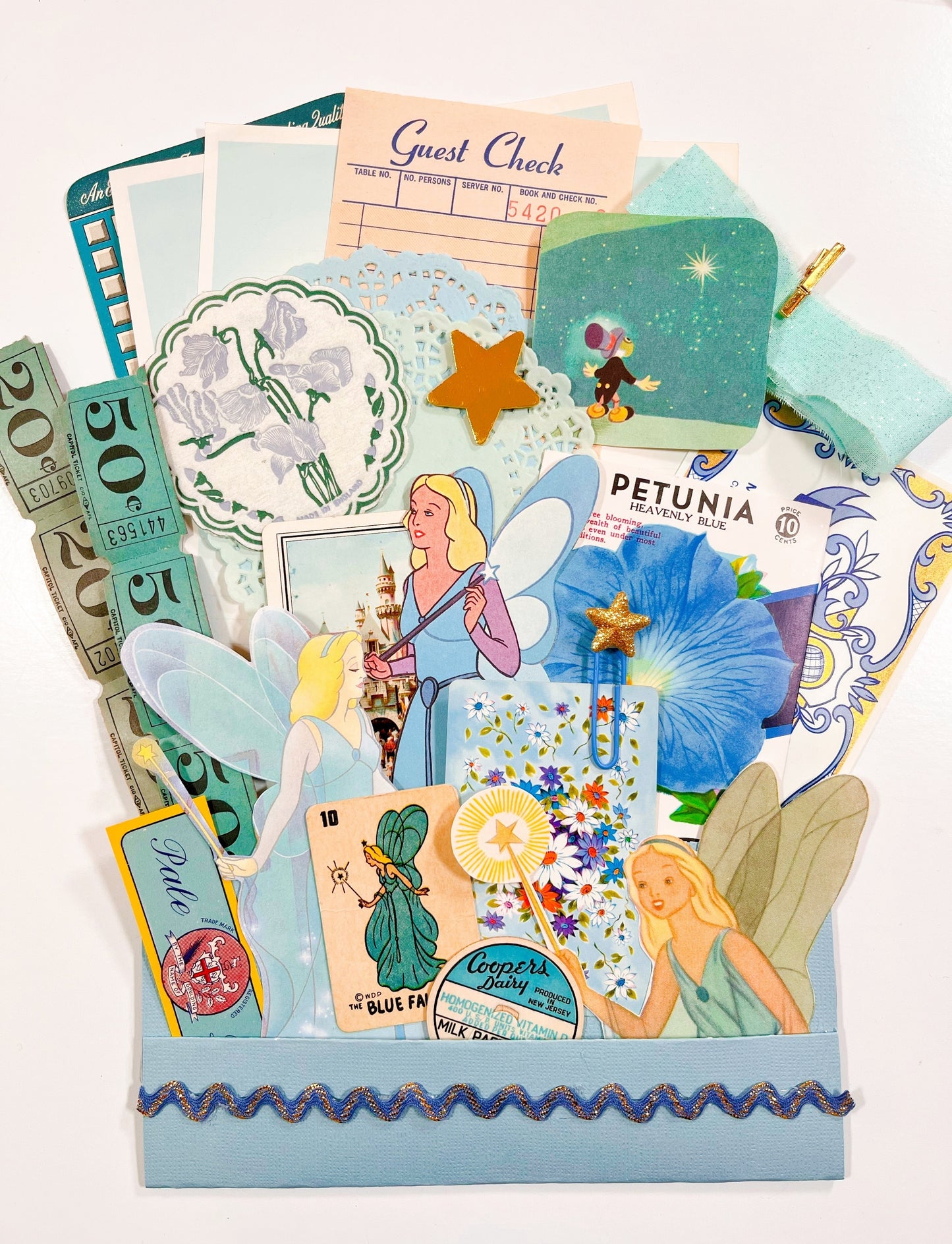 “Blue Fairy” Classic Disney inspired ephemera collection