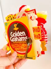 Load image into Gallery viewer, Retro Saturday morning mini cereal box handmade journal: Golden Grahams