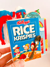 Load image into Gallery viewer, Retro Saturday morning mini cereal box handmade journals: Rice Krispies