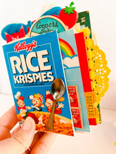 Load image into Gallery viewer, Retro Saturday morning mini cereal box handmade journals: Rice Krispies