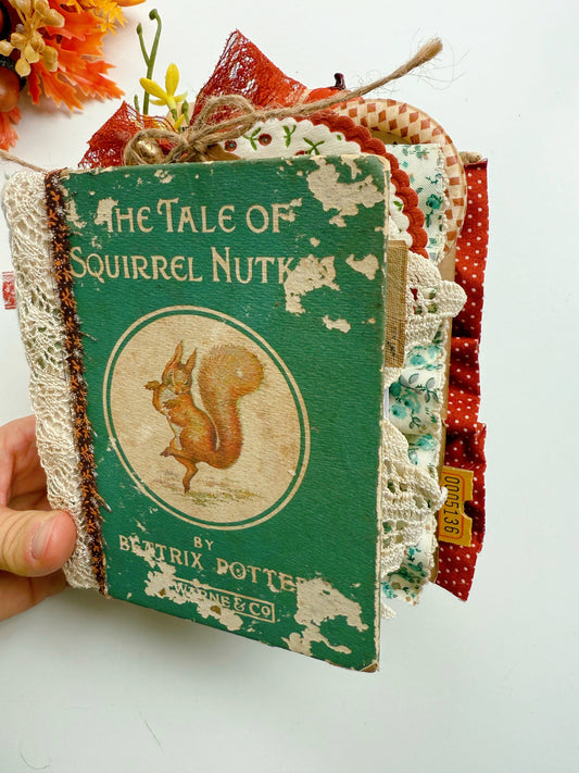 Vintage Squirrel Nutkin handmade journal