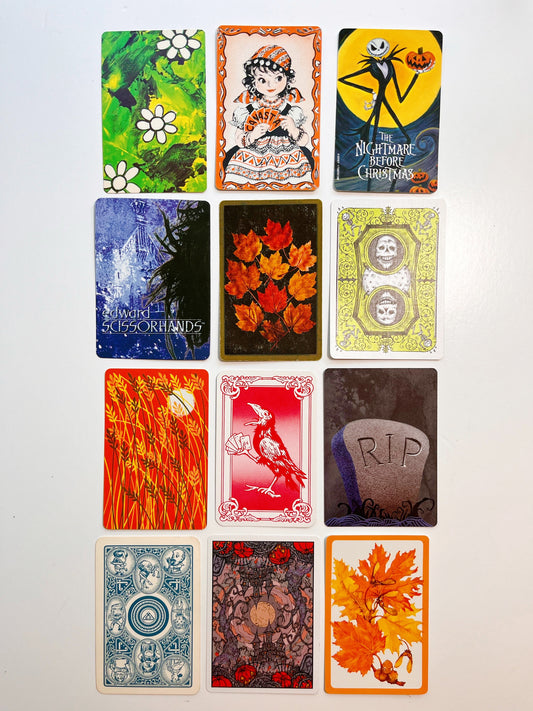 “Halloween Dozen” vintage & new playing card set