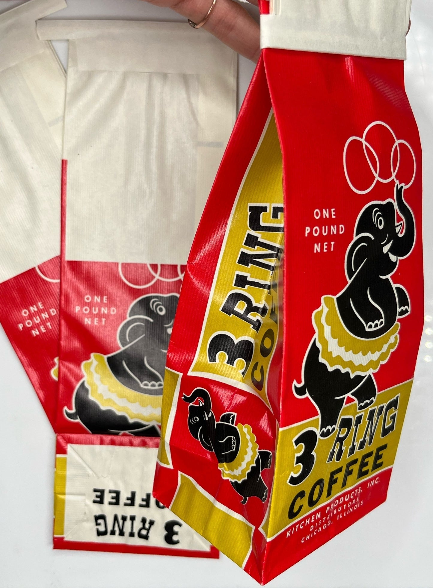 (3) Vintage 3 Ring Circus coffee bags
