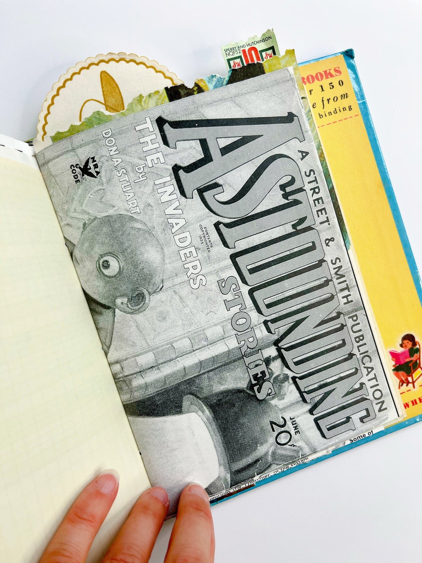 A Trip to the Moon vintage children’s book handmade journal