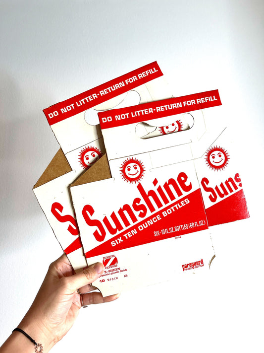 (2) Vintage Sunshine soda cartons
