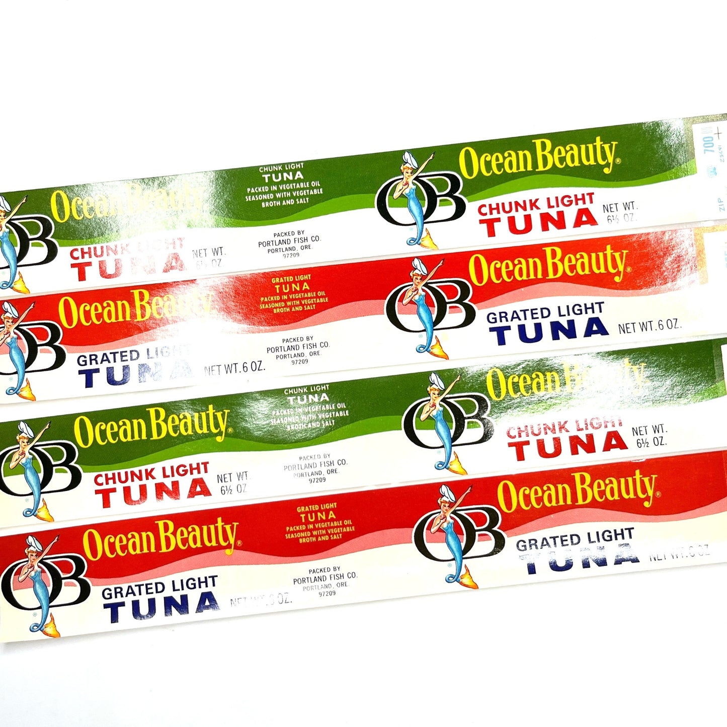 (4) Vintage Ocean Beauty labels
