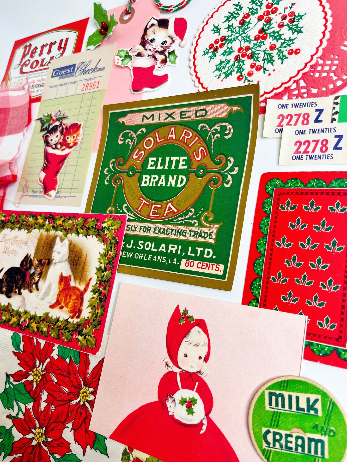 “Cozy Christmas Kittens” ephemera collection
