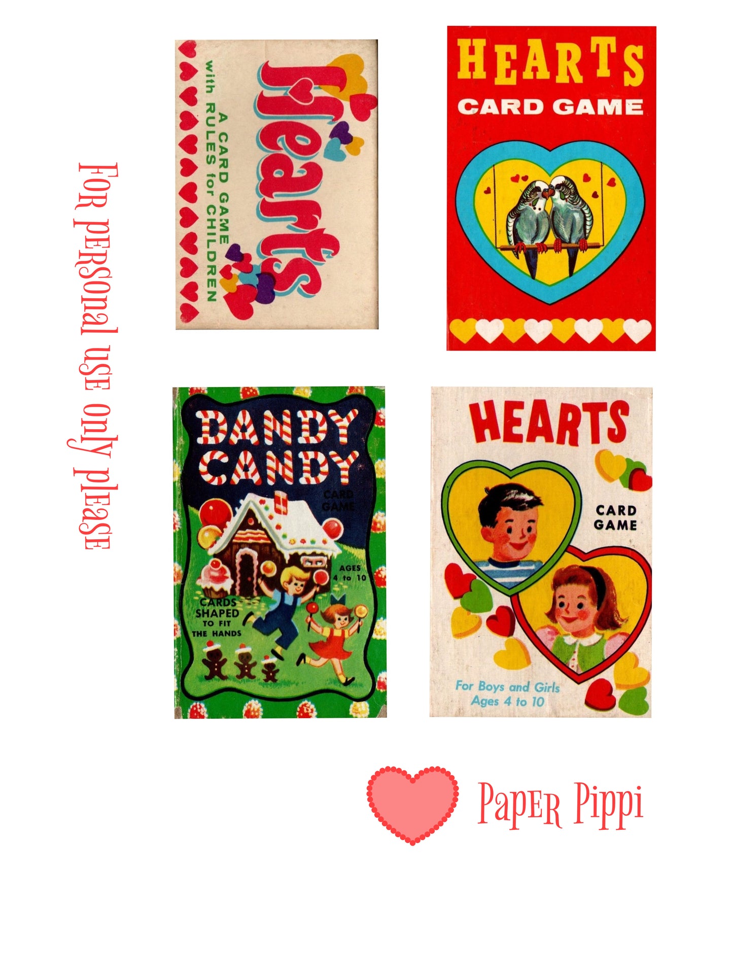 Vintage children's card games images