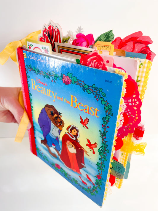 “Beauty & the Beast” vintage children’s book handmade journal