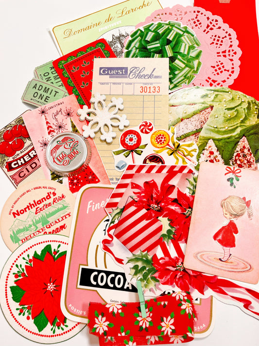 “Peppermint Crème” vintage ephemera collection