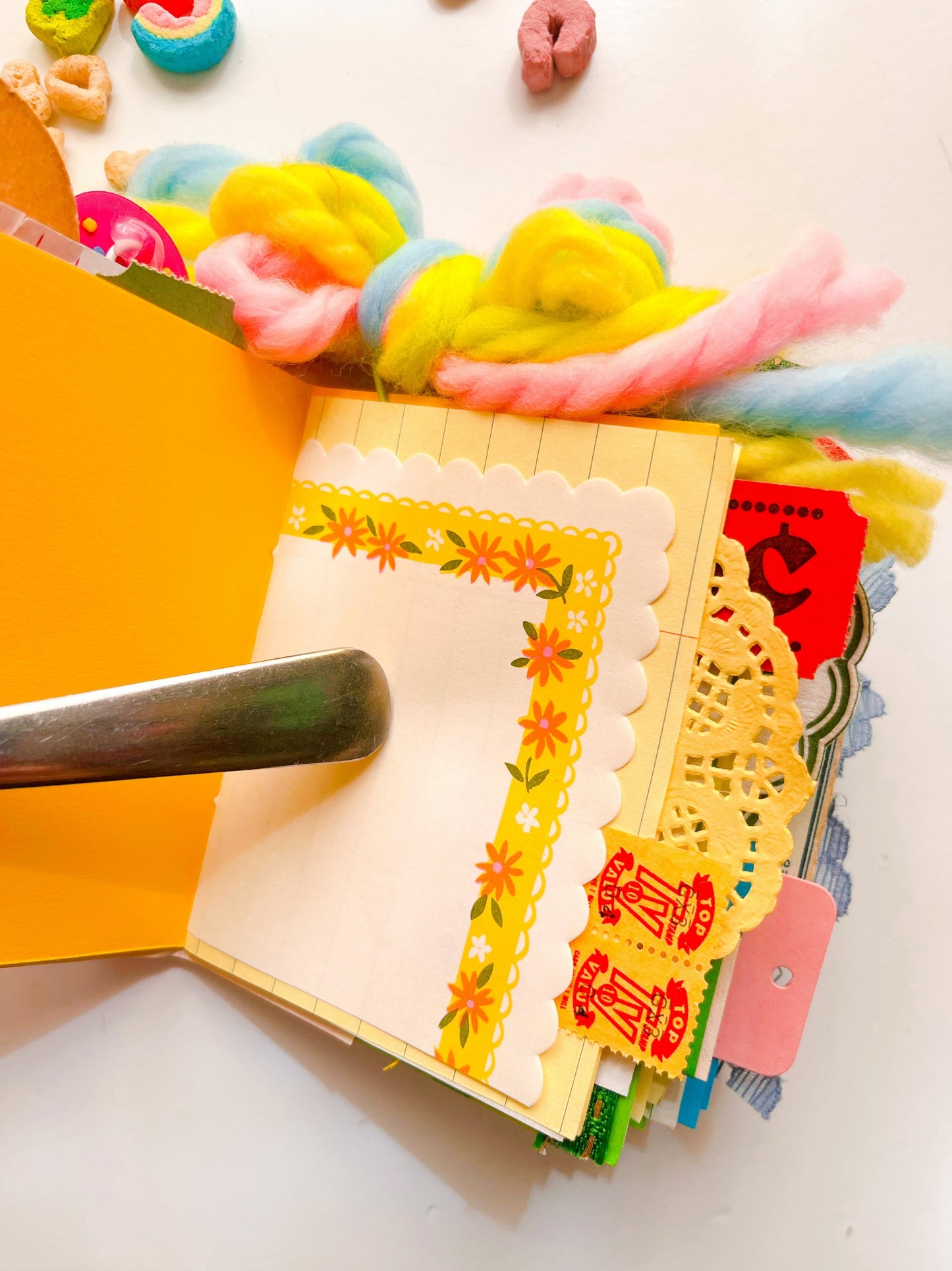 Vintage mini Lucky Charms box handmade journals