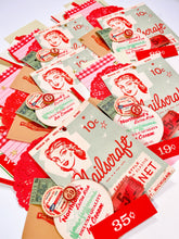 Load image into Gallery viewer, Vintage hair net envelope with coordinating vintage ephemera
