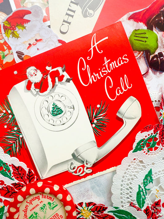 “Santa Calling” vintage ephemera collection