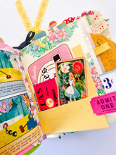 Load image into Gallery viewer, “Mad Hatter’s Tea Party” vintage Alice in Wonderland children’s book handmade journal
