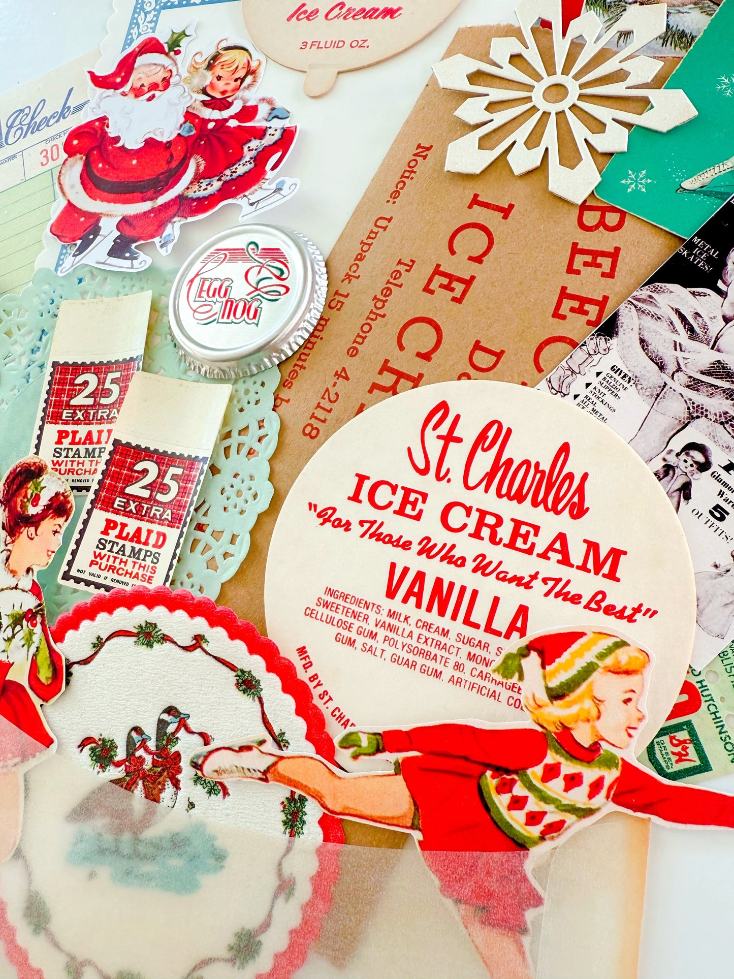 Updated! “Skater’s Waltz” vintage Christmas ephemera collection