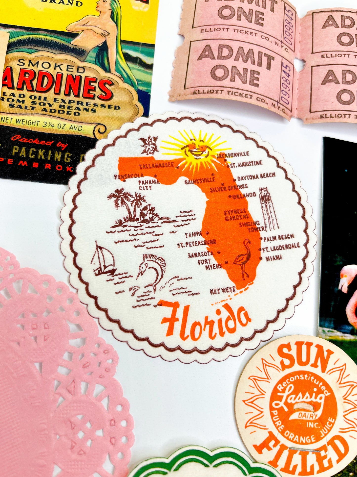 Florida Vacay vintage ephemera collection