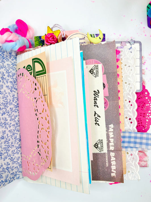 “The Special Sleepover” vintage Barbie Little Golden Book handmade journal