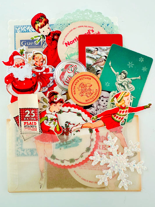 Updated! “Skater’s Waltz” vintage Christmas ephemera collection