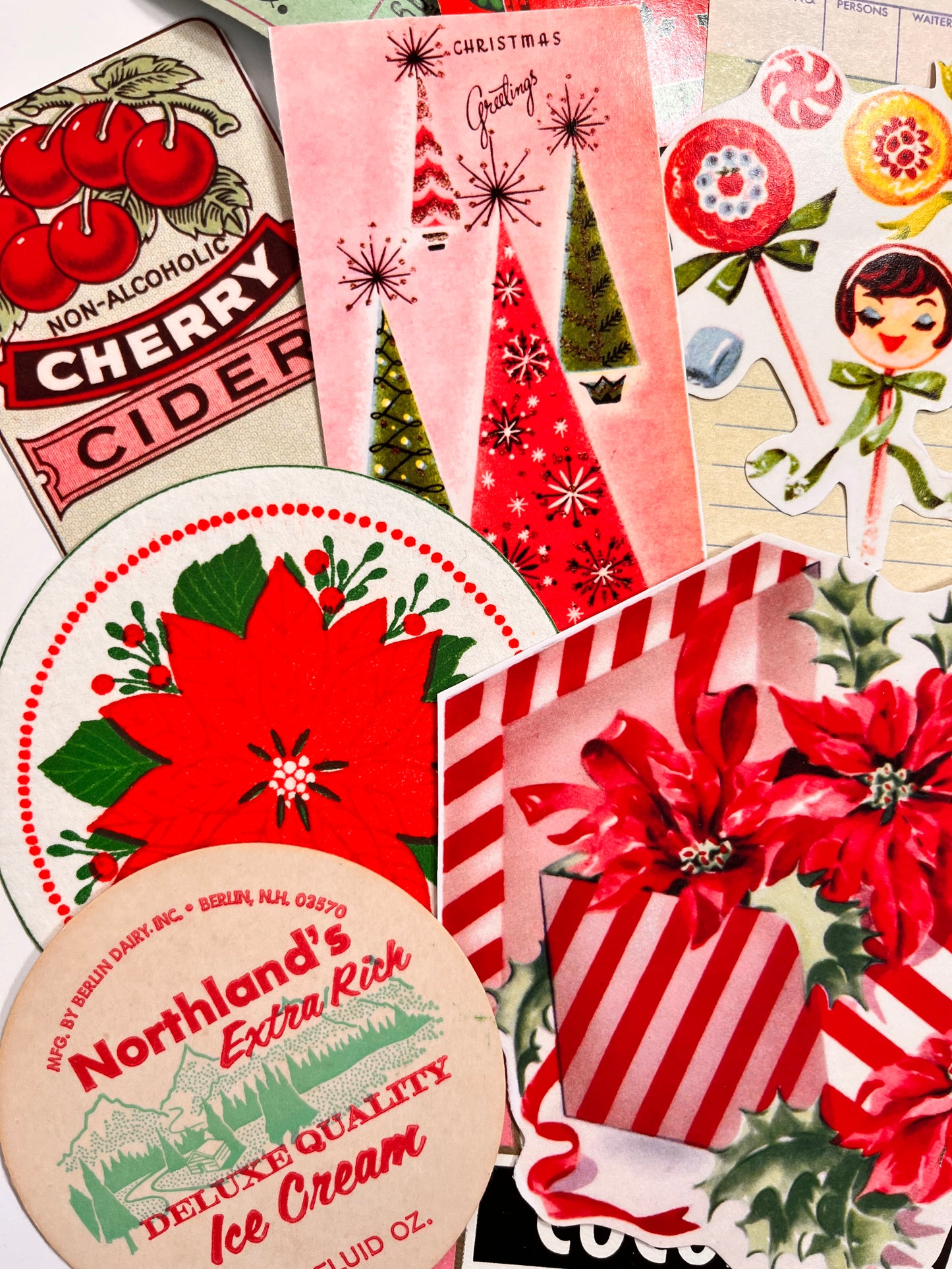 “Peppermint Crème” vintage ephemera collection