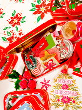 Load image into Gallery viewer, Vintage Barbie Christmas tins filled with embellishments &amp; ephemera
