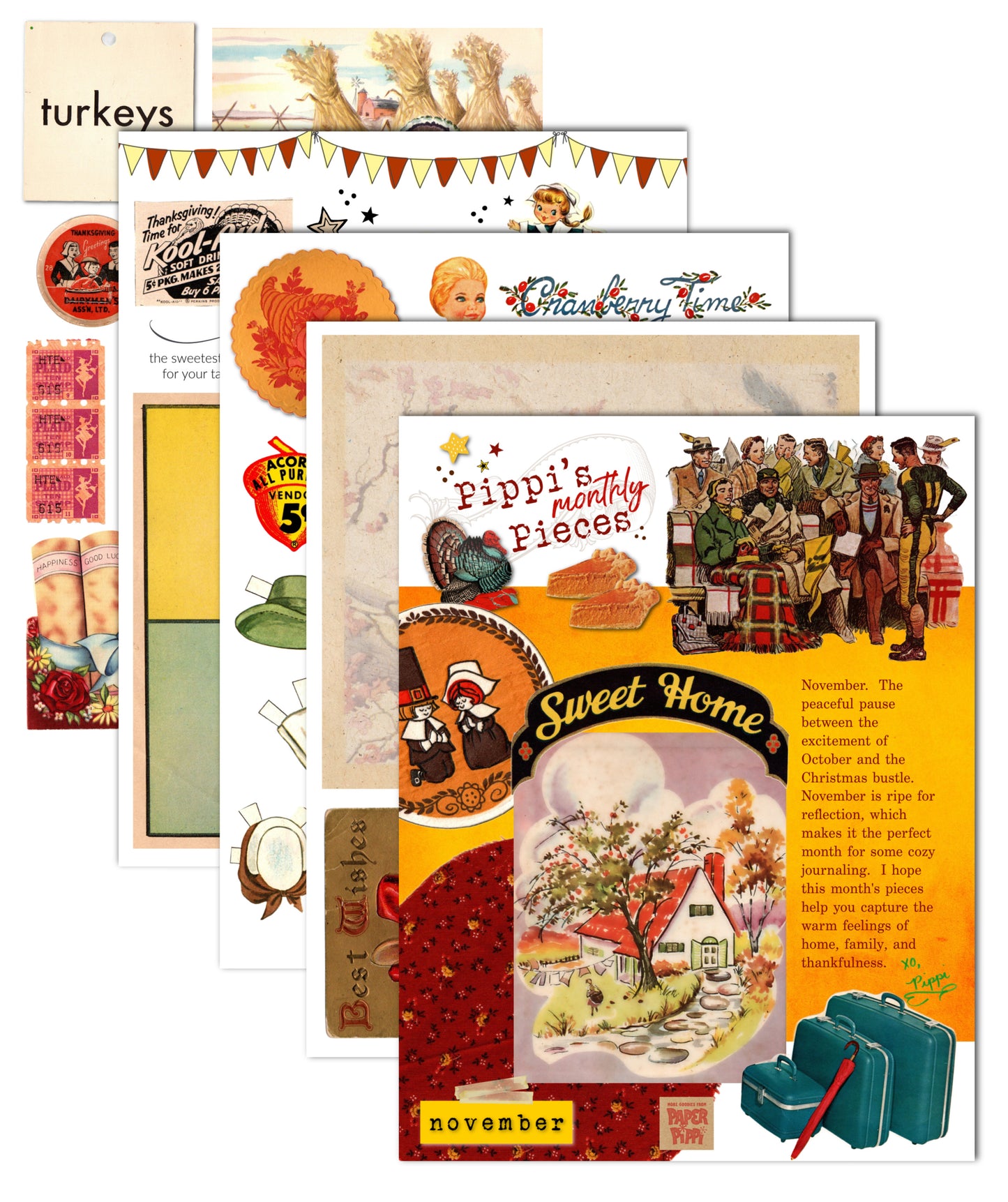 Pippi's Pieces: November digital download printable