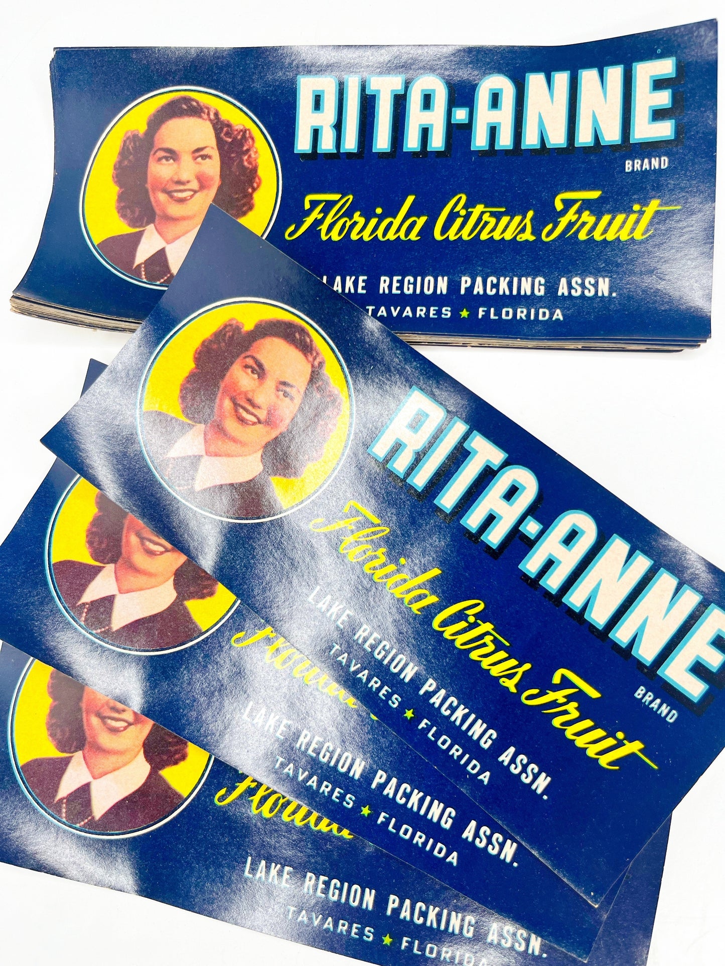 “Rita Anne” vintage Florida citrus labels, set of 3