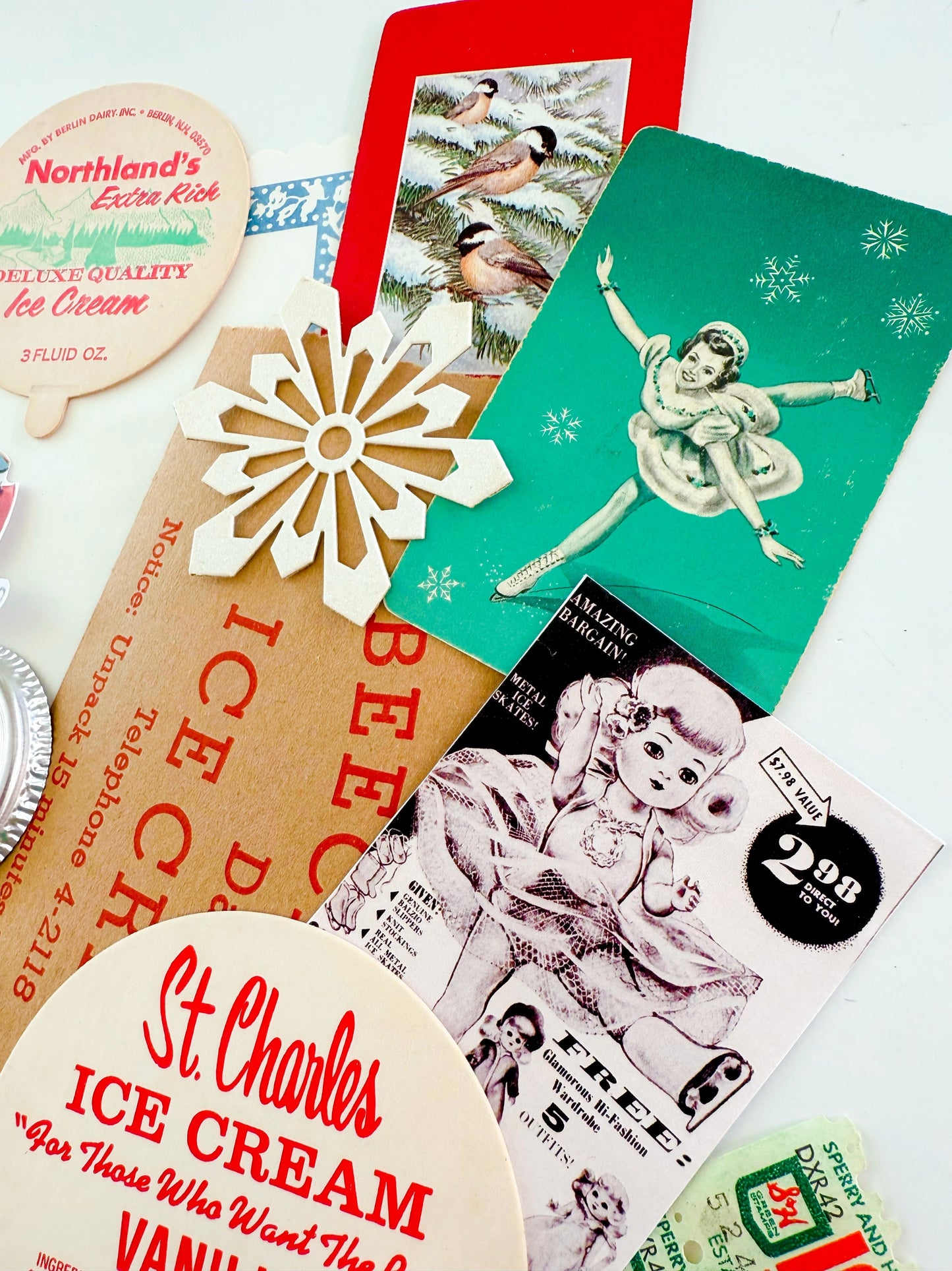 Updated! “Skater’s Waltz” vintage Christmas ephemera collection