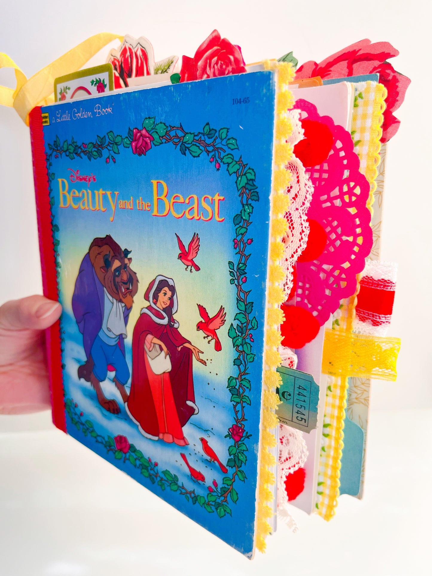 “Beauty & the Beast” vintage children’s book handmade journal