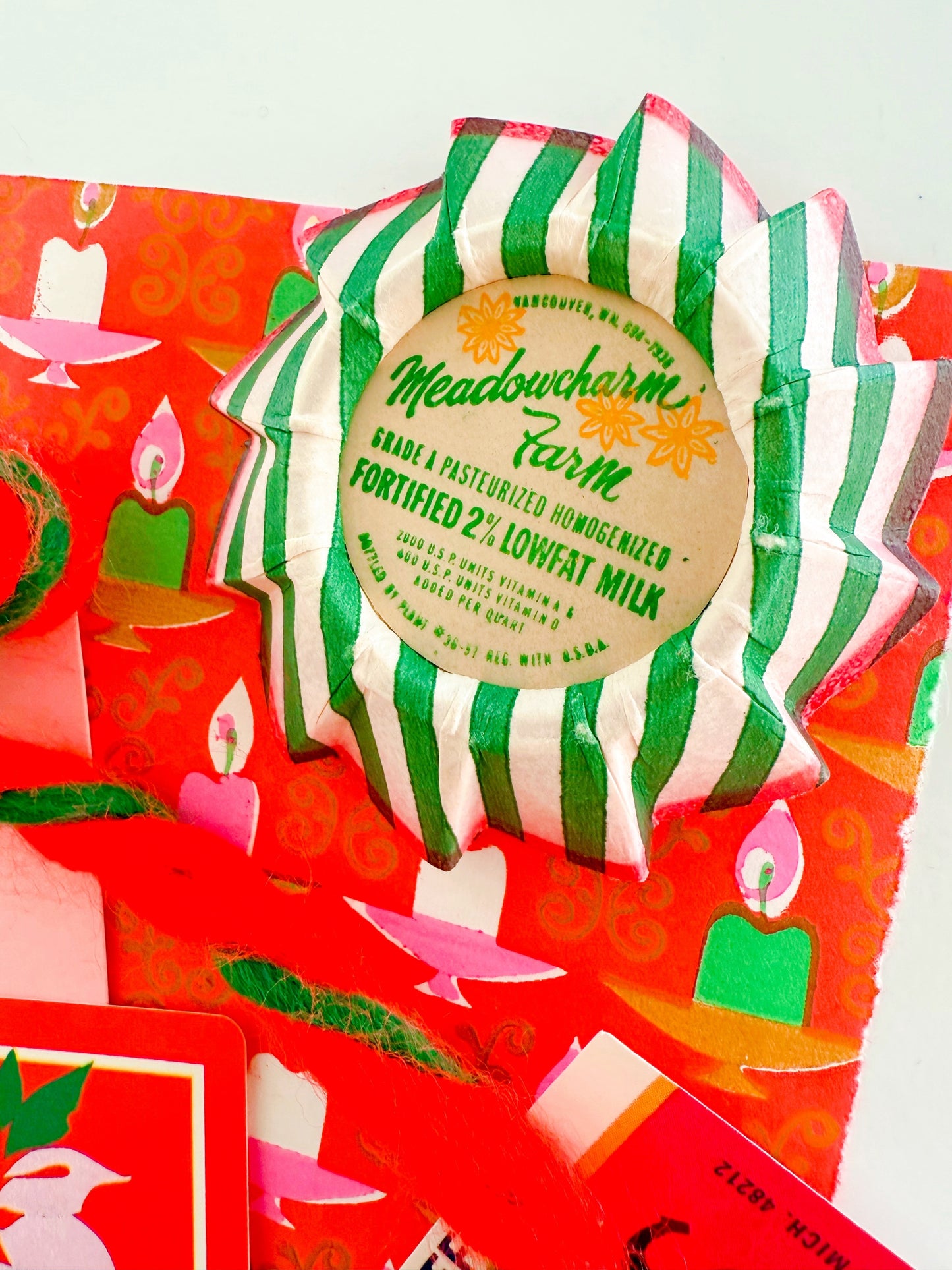 Pink Christmas vintage ephemera collection