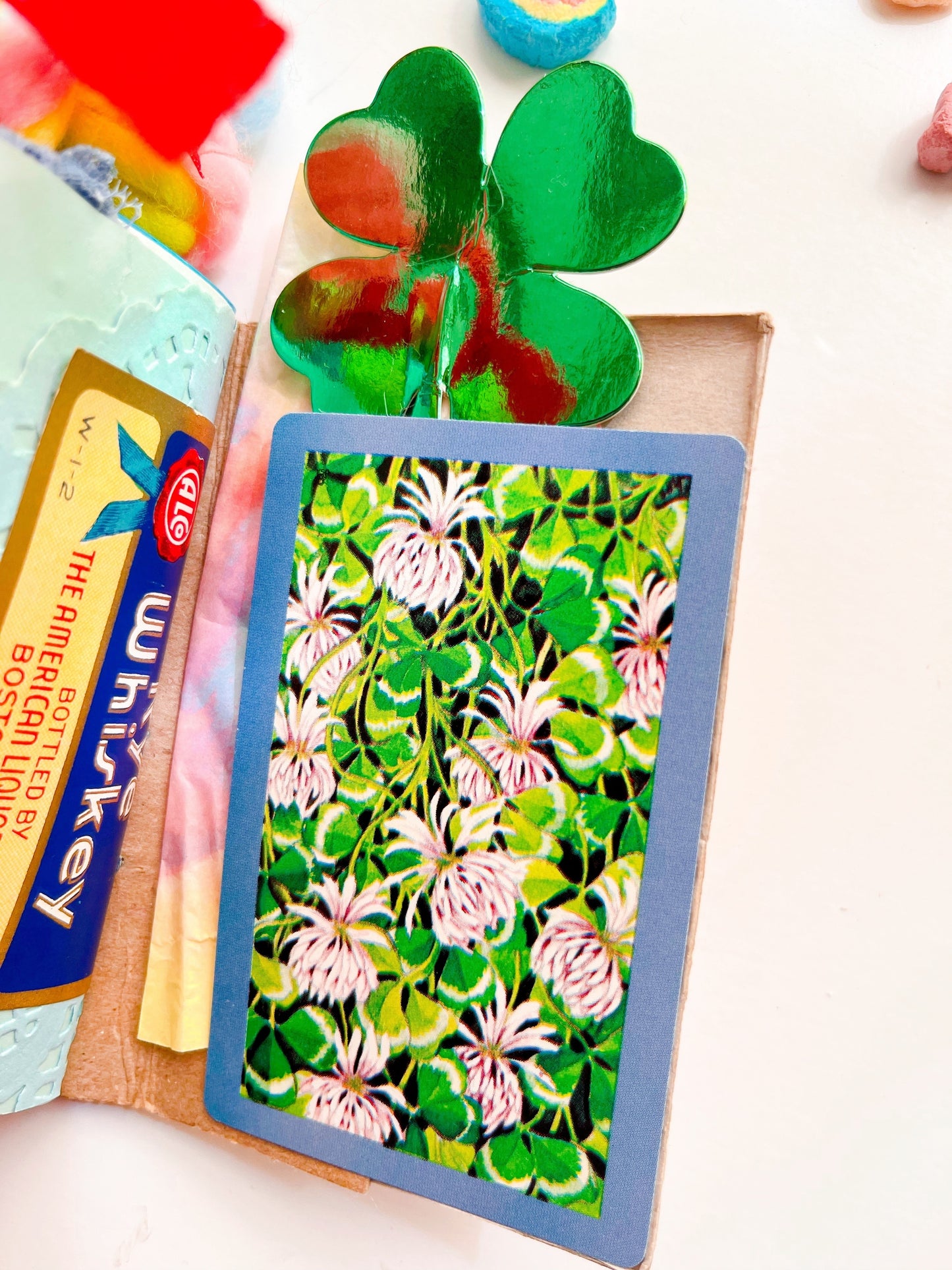 Vintage mini Lucky Charms box handmade journals