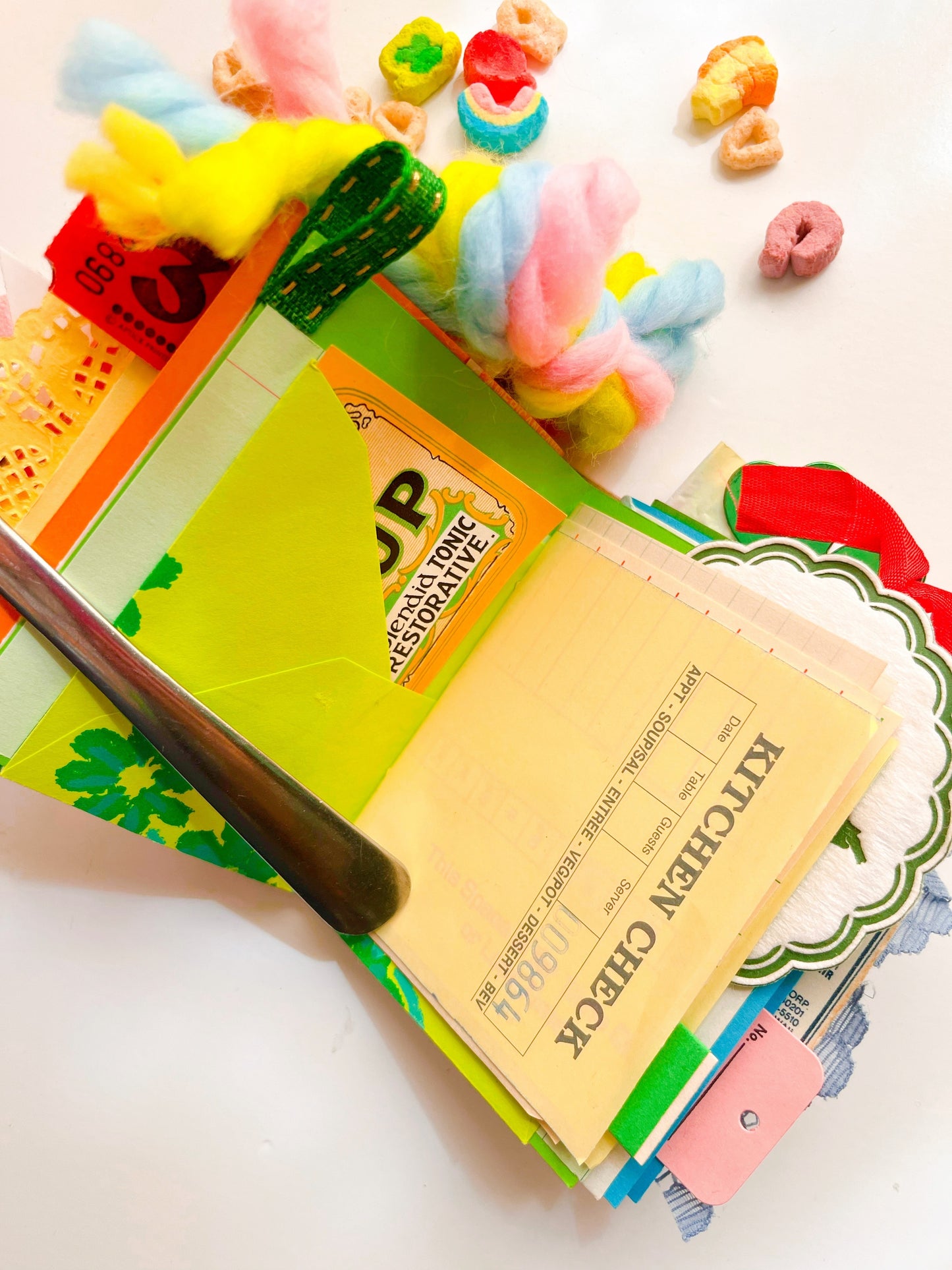 Vintage mini Lucky Charms box handmade journals