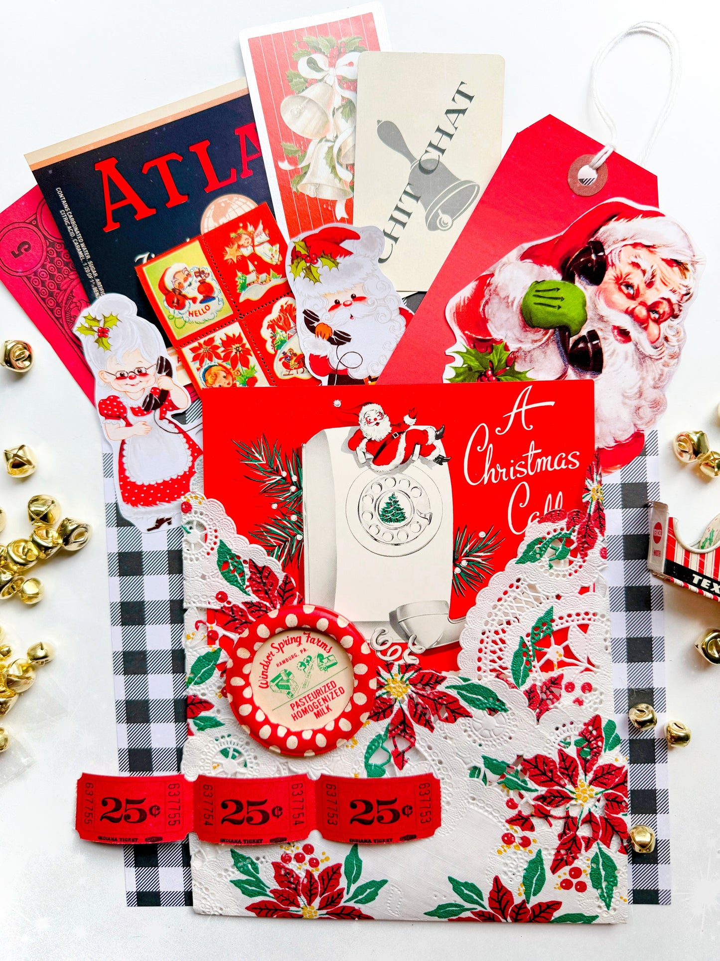 “Santa Calling” vintage ephemera collection