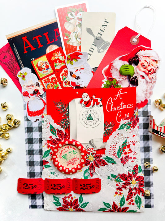 “Santa Calling” vintage ephemera collection