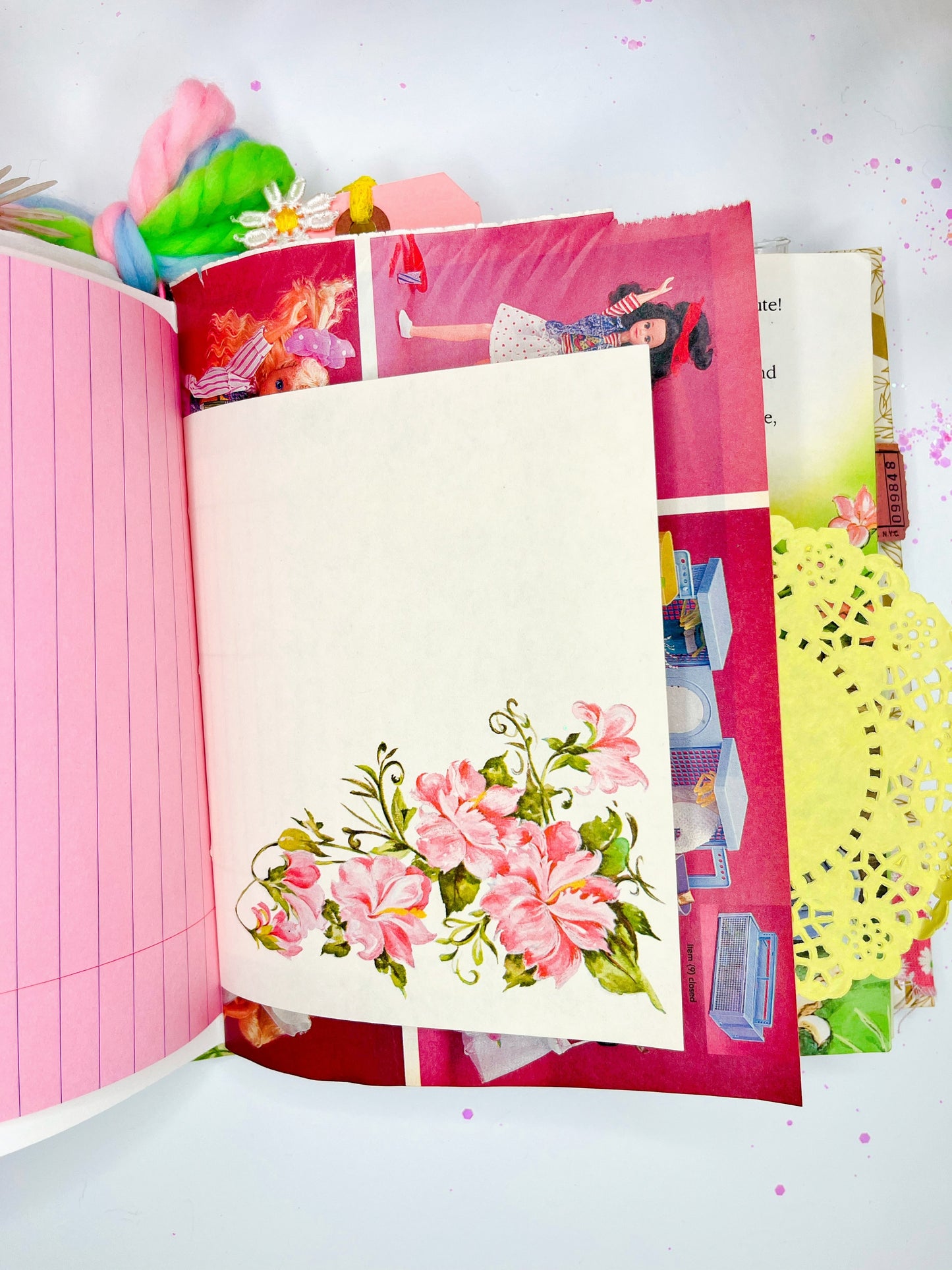 “A Picnic Surprise” vintage Barbie Little Golden Book handmade journal