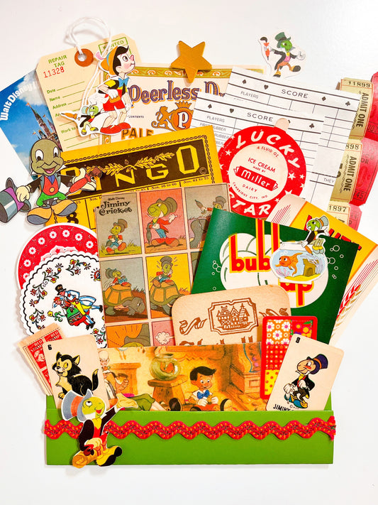 “Jiminy Cricket” Classic Disney inspired ephemera collection.