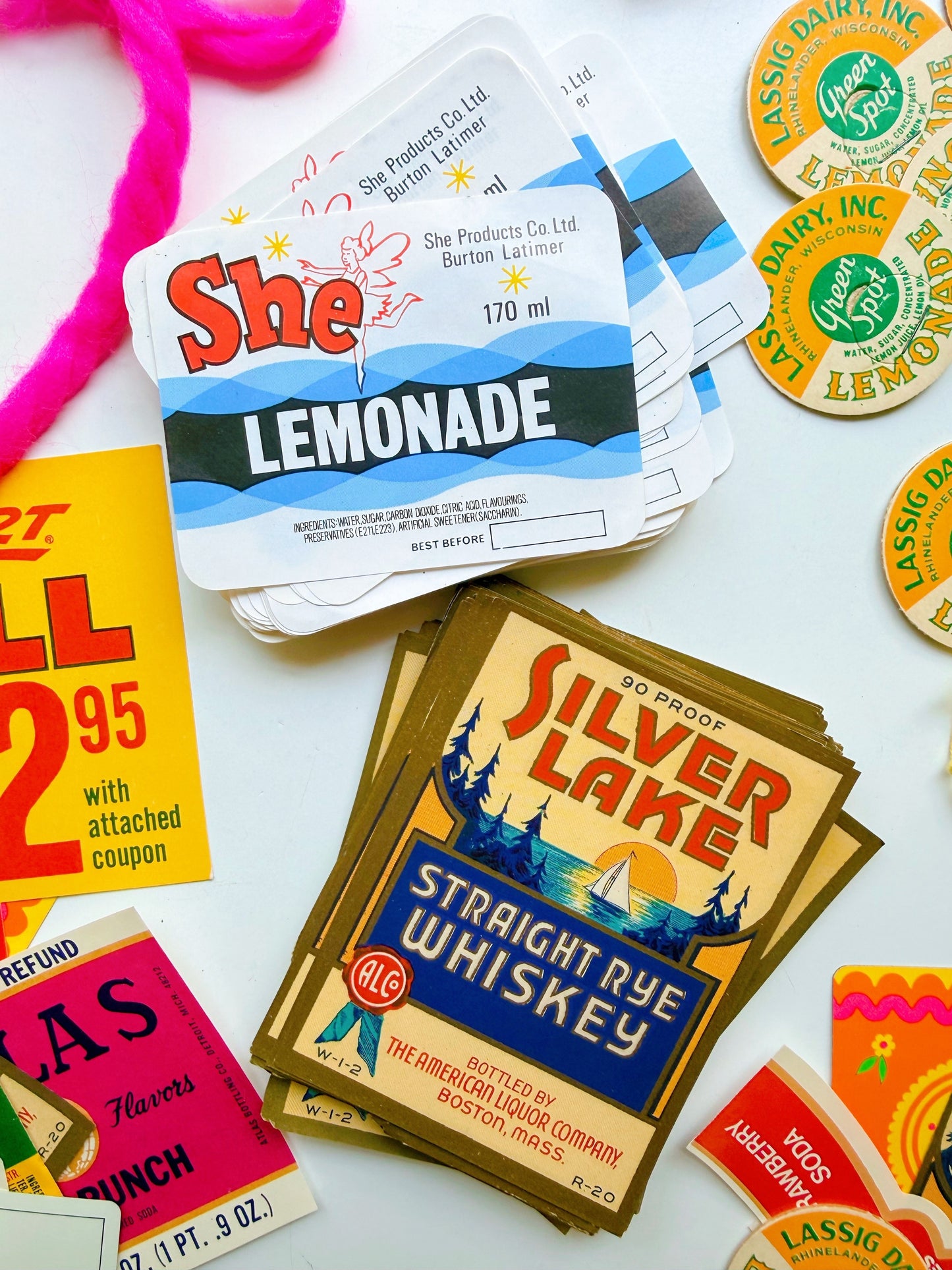 Saturday Special: vintage summer  ephemera in a vintage Frosty Pop bag