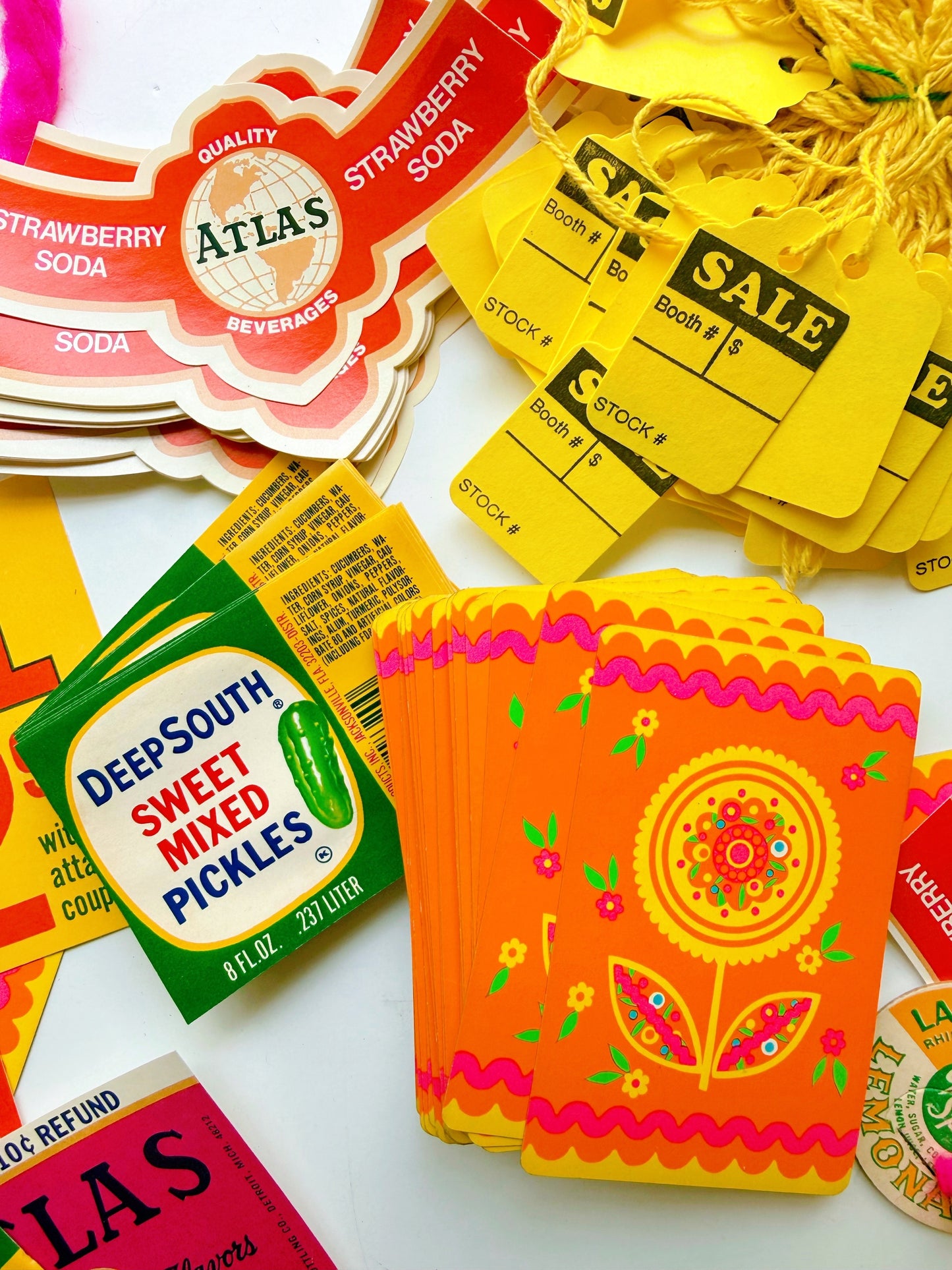 Saturday Special: vintage summer  ephemera in a vintage Frosty Pop bag
