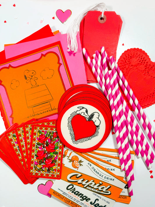 Vintage Snoopy Valentine ephemera collection