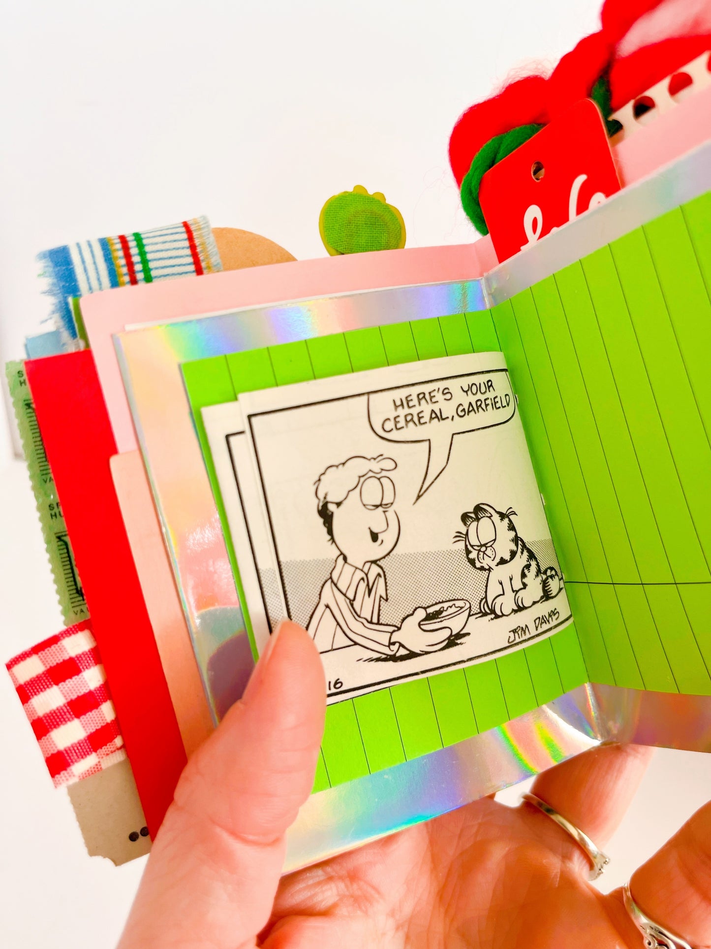 Retro Saturday morning mini cereal box handmade journal:  Apple Jacks