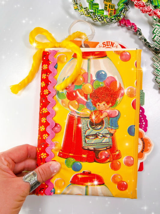 Vintage Summer Gumball handmade journal