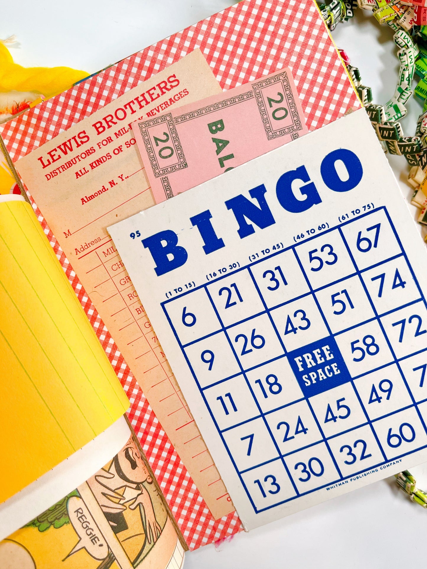 Vintage Summer Gumball handmade journal