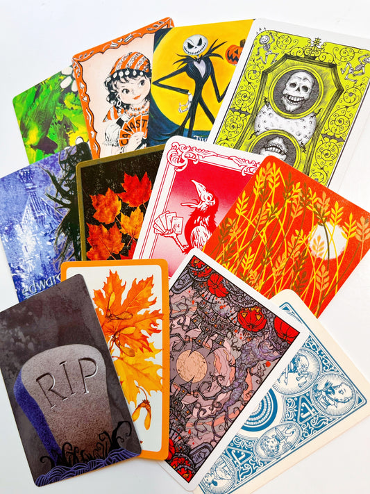 “Halloween Dozen” vintage & new playing card set