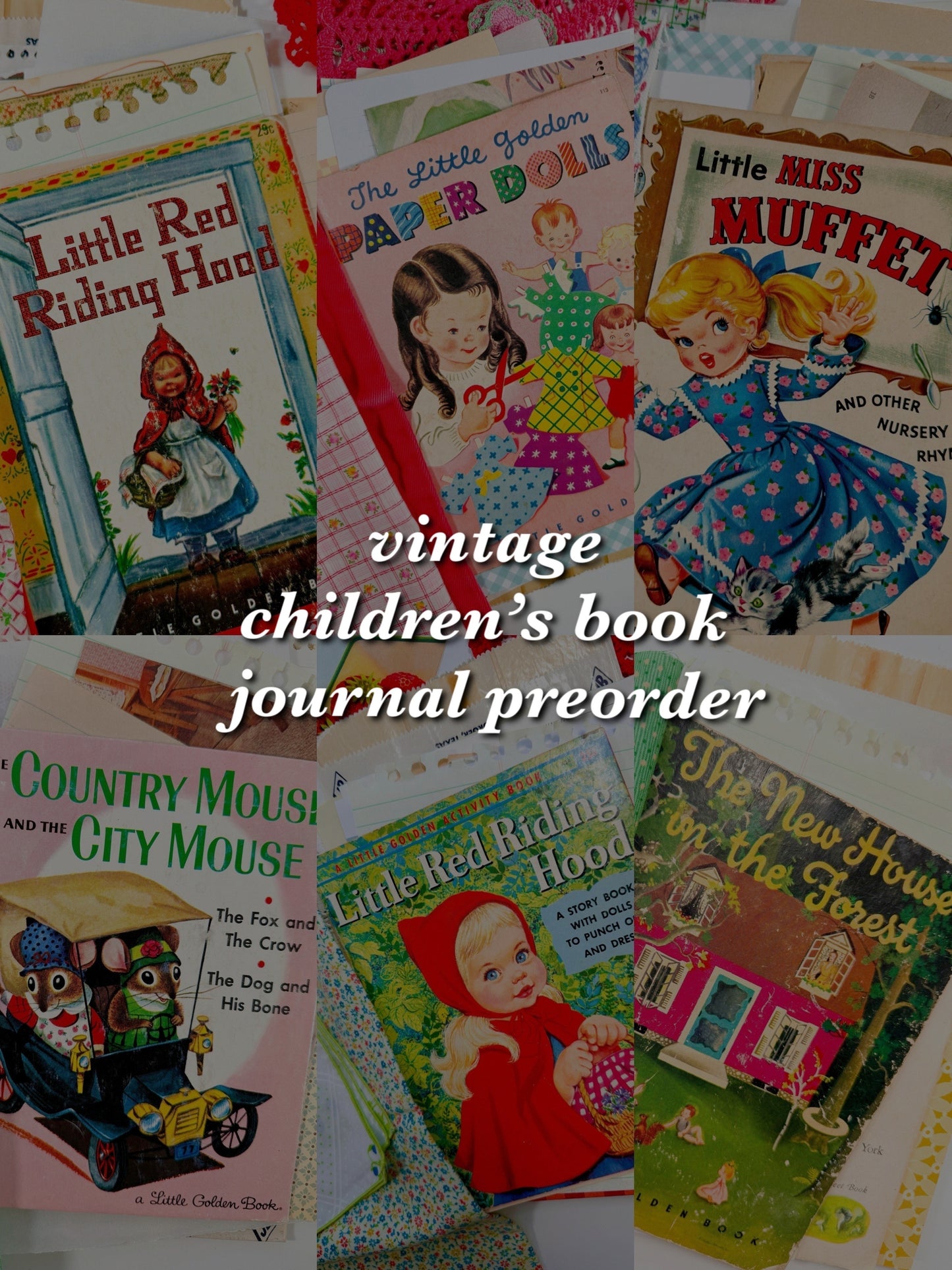 Vintage children's book handmade journal preorder